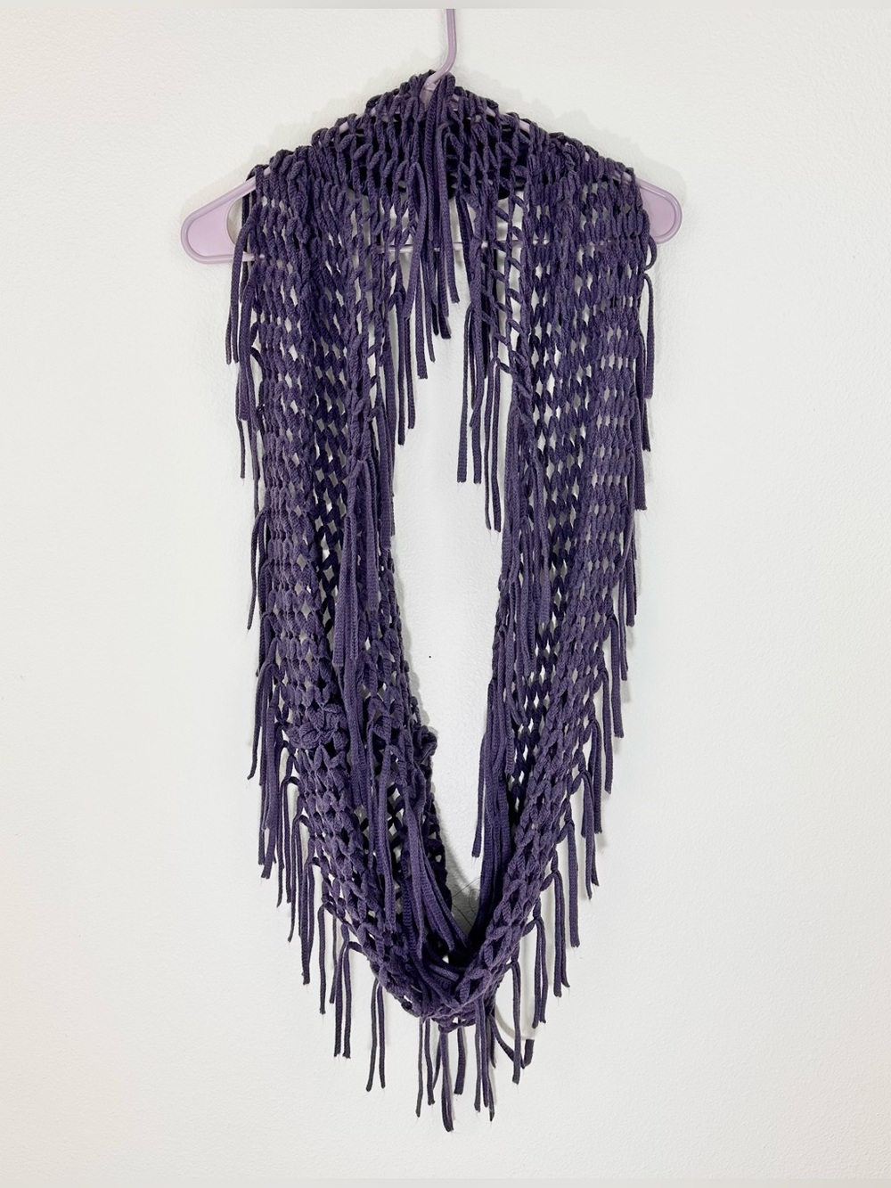 Infinity Fringe Scarf Purple Fairy Grunge Y2K Indie